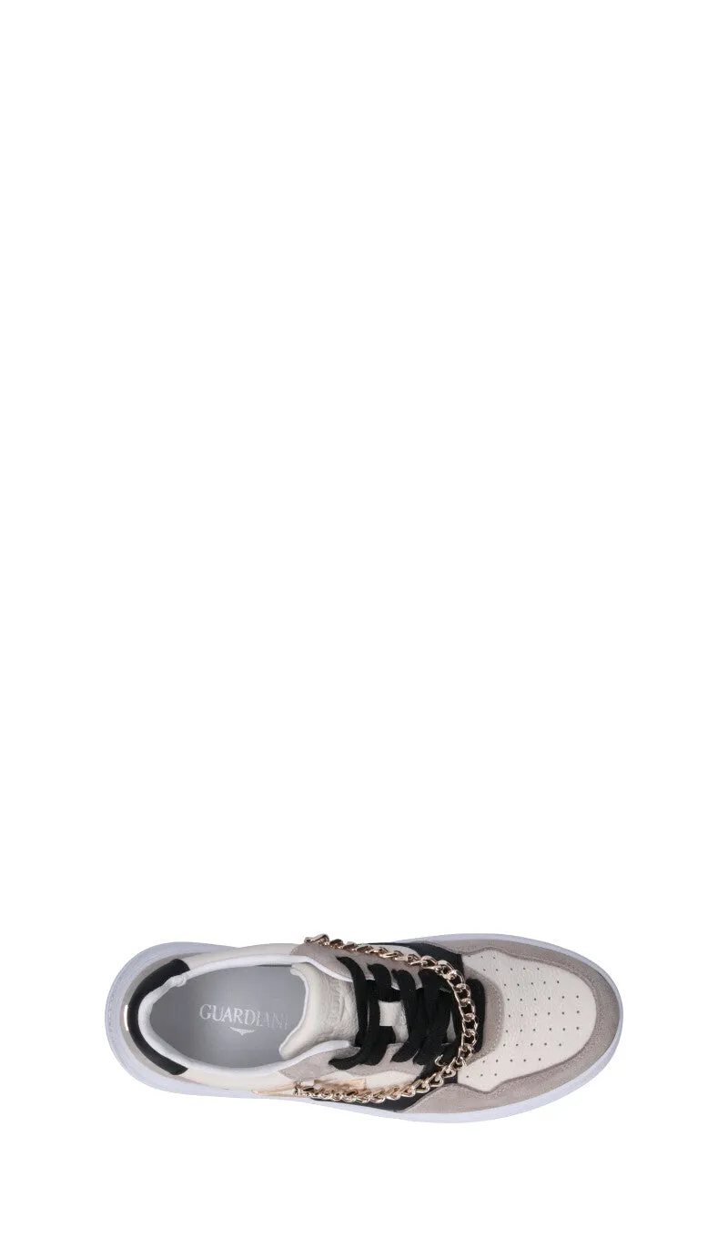 ALBERTO GUARDIANI Sneaker donna bianca/beige in pelle