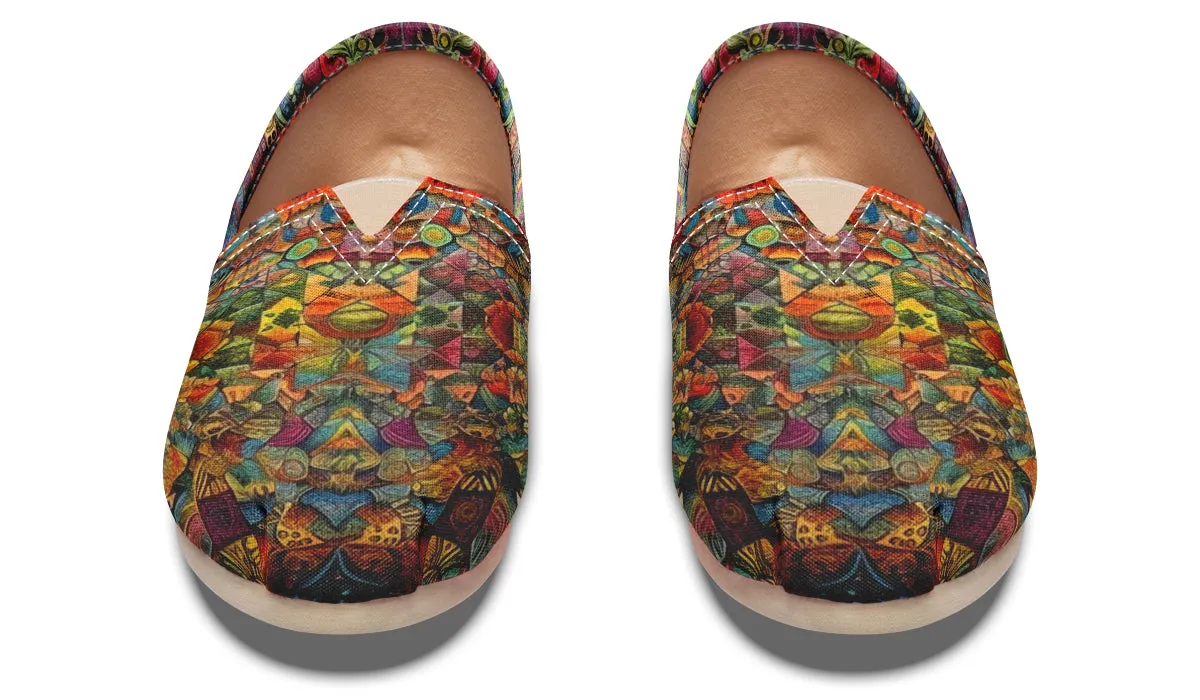 Blotter Patch Art Casual Slip on Shoes