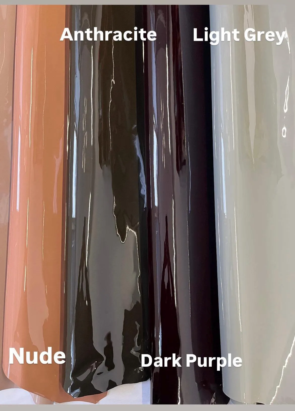 Cow patent leather, Genuine cow leather sheets, soft and glossy, of thickness 1,0mm (2 1/3 oz)