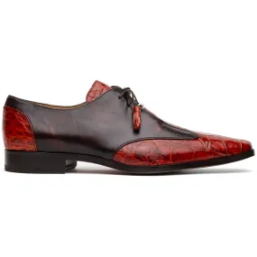 Marco Di Milano Anzio Alligator and Leather Cognac