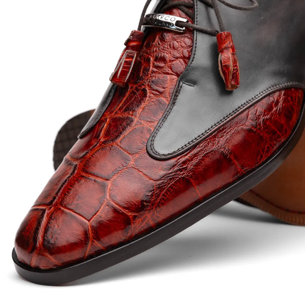 Marco Di Milano Anzio Alligator and Leather Cognac