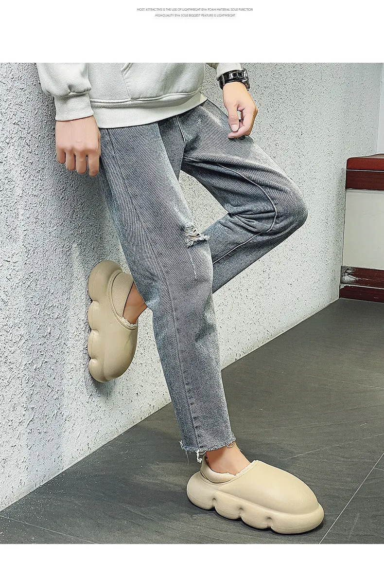 Winter Couple's Bread Cotton Shoes Platform Plus Waterproof Velvet Shoes