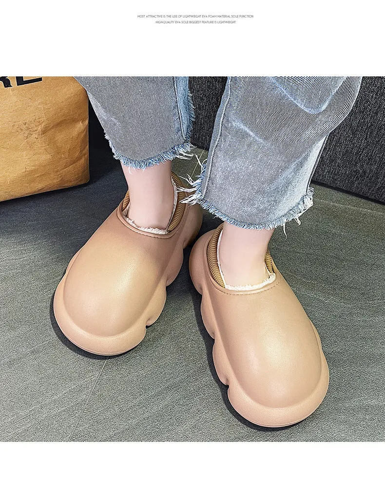 Winter Couple's Bread Cotton Shoes Platform Plus Waterproof Velvet Shoes